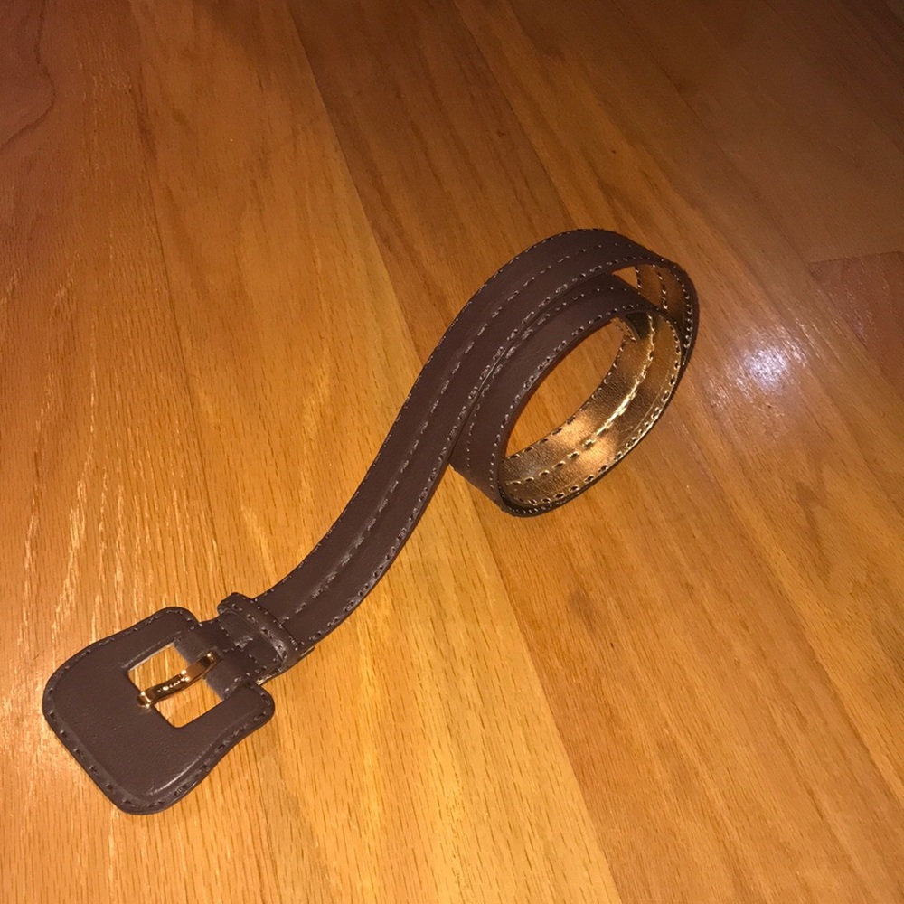 Brown belt with large buckle